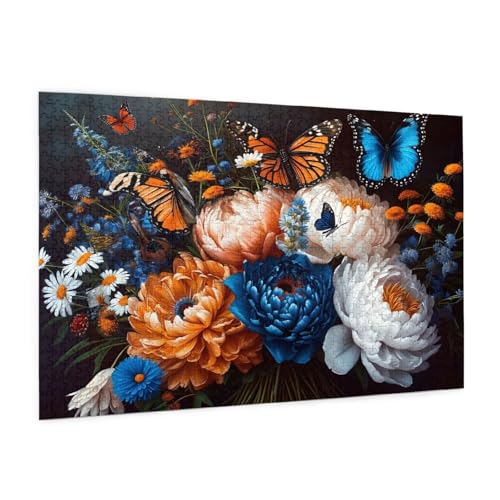 Blume Puzzle 5000 Teile Erwachsene Puzzle Schmetterling Design für Erwachsene Beginner, HD Farbe HolzPuzzle mit Geschenkbox Verpackung, Zimmer Deko Wohnzimmer, Geschenke für Frauen 100x150cm -z1158 Blume Puzzle 5000 Teile Erwachsene Puzzle Schmetterling Design für Erwachsene Beginner, HD Farbe HolzPuzzle mit Geschenkbox Verpackung, Zimmer Deko Wohnzimmer, Geschenke für Frauen 100x150cm -z1158 von Guofuos