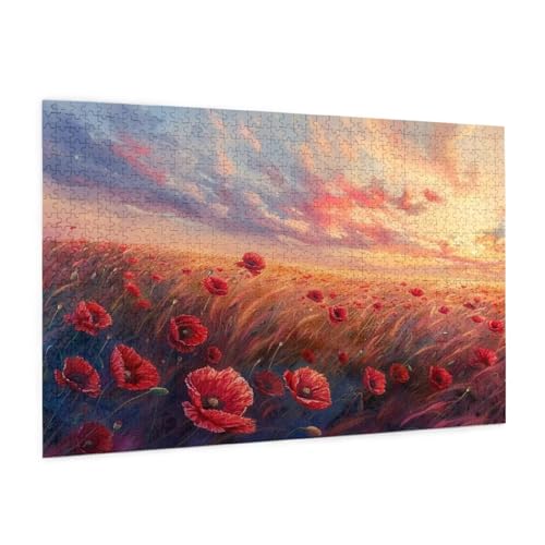 Blume Puzzle 5000 Teile Erwachsene Puzzle Sonnenuntergang Design für Erwachsene und Beginner,HD Farbe HolzPuzzle mit Geschenkbox Verpackung,Zimmer Deko Wohnzimmer,Geschenke für Frauen 100x150cm -z202 von Guofuos