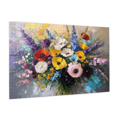 Blume Puzzle 6000 Teile Erwachsene Puzzle Farbe Design für Erwachsene und Beginner, HD Farbe HolzPuzzle mit Geschenkbox Verpackung for Zimmer Deko Wohnzimmer, Geschenke für Frauen 100x180cm -z1065 von Guofuos
