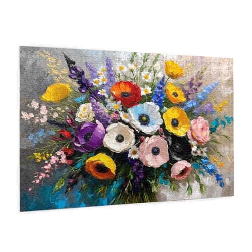 Blume Puzzle 6000 Teile Erwachsene Puzzle Farbe Design für Erwachsene und Beginner, HD Farbe HolzPuzzle mit Geschenkbox Verpackung for Zimmer Deko Wohnzimmer, Geschenke für Frauen 100x180cm -z1067 von Guofuos