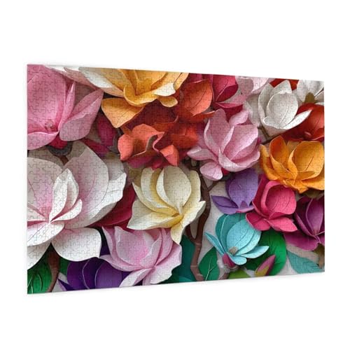 Blume Puzzle 6000 Teile Erwachsene Puzzle Farbe Design für Erwachsene und Beginner, HD Farbe HolzPuzzle mit Geschenkbox Verpackung for Zimmer Deko Wohnzimmer, Geschenke für Frauen 100x180cm -z1075 von Guofuos