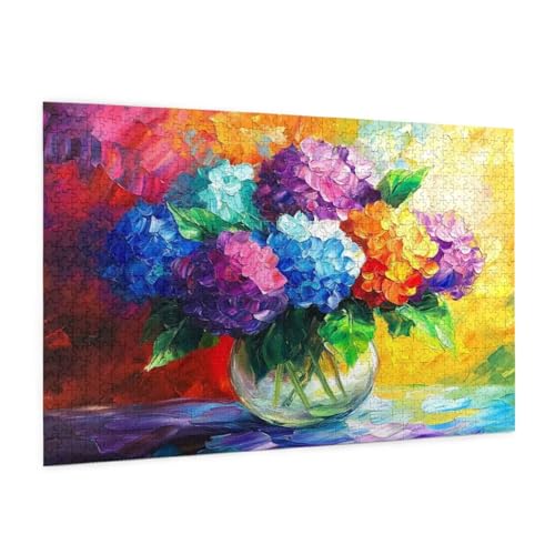 Blume Puzzle 6000 Teile Erwachsene Puzzle Farbe Design für Erwachsene und Beginner, HD Farbe HolzPuzzle mit Geschenkbox Verpackung for Zimmer Deko Wohnzimmer, Geschenke für Frauen 100x180cm -z1078 von Guofuos