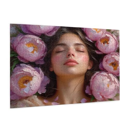 Blume Puzzle 6000 Teile Erwachsene Puzzle Frau Design für Erwachsene und Beginner, HD Farbe HolzPuzzle mit Geschenkbox Verpackung for Zimmer Deko Wohnzimmer, Geschenke für Frauen 100x180cm -z1196 von Guofuos