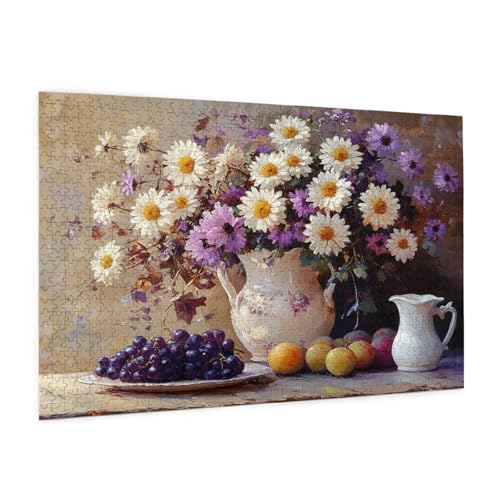 Blume Puzzle 6000 Teile Erwachsene Puzzle Gänseblümchen Design für Erwachsene und Beginner, HD Farbe HolzPuzzle mit Geschenkbox Verpackung, Zimmer Deko Wohnzimmer, Geschenke für Frauen 100x180cm -z155 von Guofuos