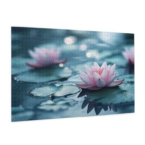 Blume Puzzle 6000 Teile Erwachsene Puzzle Lotus Design für Erwachsene und Beginner, HD Farbe HolzPuzzle mit Geschenkbox Verpackung for Zimmer Deko Wohnzimmer, Geschenke für Frauen 100x180cm -z169 von Guofuos