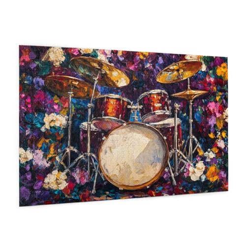 Blume Puzzle 6000 Teile Erwachsene Puzzle Musikinstrumente Design für Erwachsene Beginner,HD Farbe HolzPuzzle mit Geschenkbox Verpackung,Zimmer Deko Wohnzimmer,Geschenke für Frauen 100x180cm -z1171 von Guofuos