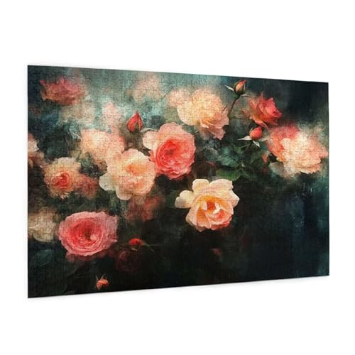 Blume Puzzle 6000 Teile Erwachsene Puzzle Rose Design für Erwachsene und Beginner, HD Farbe HolzPuzzle mit Geschenkbox Verpackung for Zimmer Deko Wohnzimmer, Geschenke für Frauen 100x180cm -z180 von Guofuos