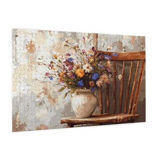 Blume Puzzle 6000 Teile Erwachsene Puzzle Stadt Design für Erwachsene und Beginner, HD Farbe HolzPuzzle mit Geschenkbox Verpackung for Zimmer Deko Wohnzimmer, Geschenke für Frauen 100x180cm -z1084 von Guofuos