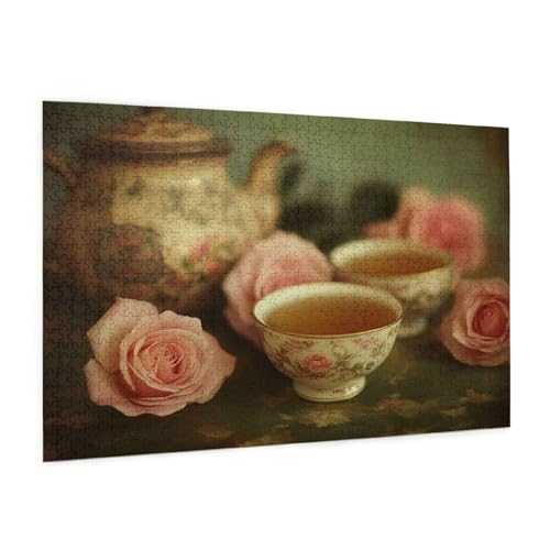 Blume Puzzle 6000 Teile Erwachsene Puzzle Tee Design für Erwachsene und Beginner, HD Farbe HolzPuzzle mit Geschenkbox Verpackung for Zimmer Deko Wohnzimmer, Geschenke für Frauen 100x180cm -z1082 von Guofuos
