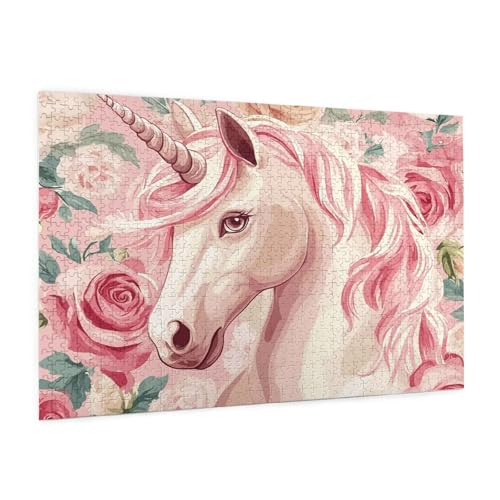 Einhorn Puzzle 4000 Teile Erwachsene Puzzle Blume Design für Erwachsene und Beginner, HD Farbe HolzPuzzle mit Geschenkbox Verpackung for Zimmer Deko Wohnzimmer, Geschenke für Frauen 87x140cm -z748 von Guofuos
