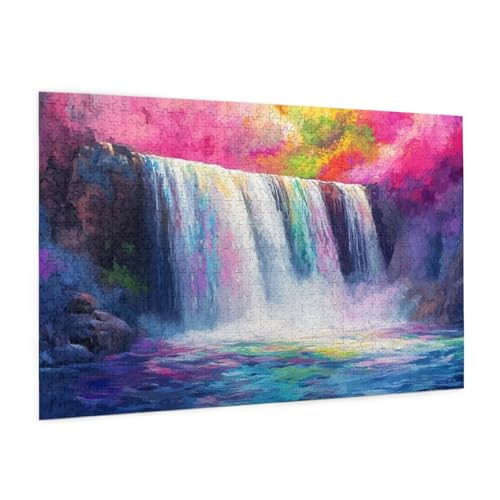 Farbe Puzzle 3000 Teile Erwachsene Puzzle Fallen Design für Erwachsene und Beginner, HD Farbe HolzPuzzle mit Geschenkbox Verpackung for Zimmer Deko Wohnzimmer, Geschenke für Frauen 80x120cm -z6 von Guofuos