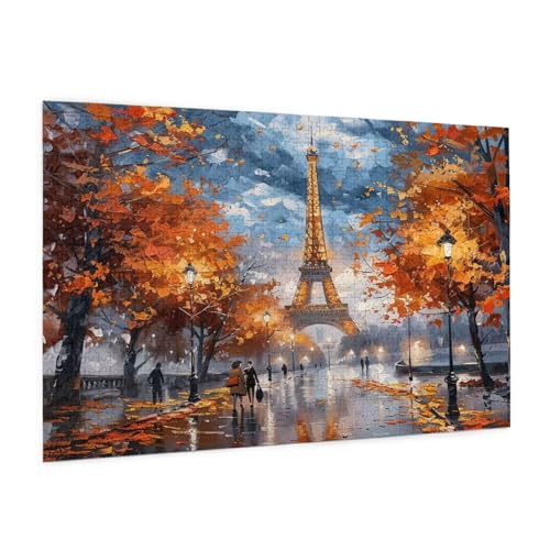 Frankreich Puzzle 2000 Teile Erwachsene Puzzle Paris Design für Erwachsene und Beginner, HD Farbe HolzPuzzle mit Geschenkbox Verpackung for Zimmer Deko Wohnzimmer, Geschenke für Frauen 70x100cm -z51 von Guofuos