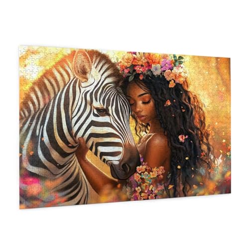 Frau Puzzle 1000 Teile Erwachsene Puzzle Tier Design für Erwachsene und Beginner, HD Farbe HolzPuzzle mit Geschenkbox Verpackung for Zimmer Deko Wohnzimmer, Geschenke für Frauen 50x75cm -z1424 Frau Puzzle 1000 Teile Erwachsene Puzzle Tier Design für Erwachsene und Beginner, HD Farbe HolzPuzzle mit Geschenkbox Verpackung for Zimmer Deko Wohnzimmer, Geschenke für Frauen 50x75cm -z1424 von Guofuos
