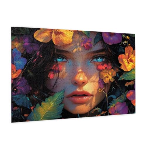 Frau Puzzle 1500 Teile Erwachsene Puzzle Blume Design für Erwachsene und Beginner, HD Farbe HolzPuzzle mit Geschenkbox Verpackung for Zimmer Deko Wohnzimmer, Geschenke für Frauen 57x87cm -z272 Frau Puzzle 1500 Teile Erwachsene Puzzle Blume Design für Erwachsene und Beginner, HD Farbe HolzPuzzle mit Geschenkbox Verpackung for Zimmer Deko Wohnzimmer, Geschenke für Frauen 57x87cm -z272 von Guofuos