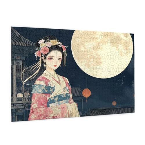 Frau Puzzle 1500 Teile Erwachsene Puzzle Mond Design für Erwachsene und Beginner, HD Farbe HolzPuzzle mit Geschenkbox Verpackung for Zimmer Deko Wohnzimmer, Geschenke für Frauen 57x87cm -z1519 Frau Puzzle 1500 Teile Erwachsene Puzzle Mond Design für Erwachsene und Beginner, HD Farbe HolzPuzzle mit Geschenkbox Verpackung for Zimmer Deko Wohnzimmer, Geschenke für Frauen 57x87cm -z1519 von Guofuos