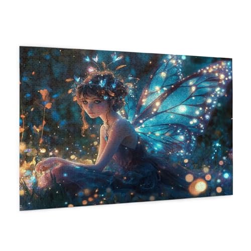 Frau Puzzle 4000 Teile Erwachsene Puzzle Elf Design für Erwachsene Beginner,Farbe HolzPuzzle Kreative Geschenke mit Geschenkbox Verpackung Zimmer Deko Wohnzimmer,Geschenke für Frauen 87x140cm -z296 von Guofuos