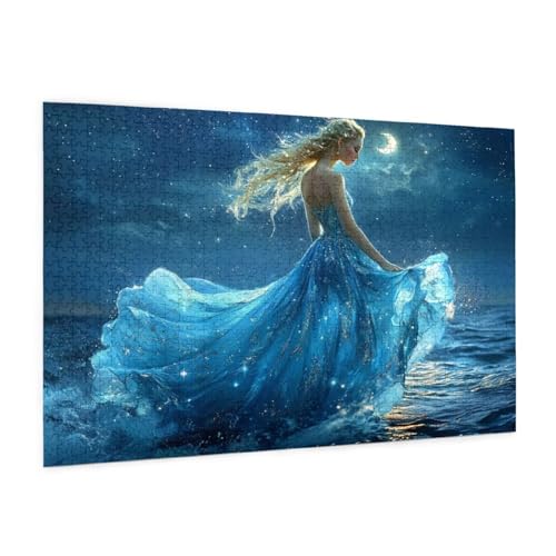 Frau Puzzle 4000 Teile Erwachsene Puzzle Landschaft Design für Erwachsene und Beginner, HD Farbe HolzPuzzle mit Geschenkbox Verpackung for Zimmer Deko Wohnzimmer, Geschenke für Frauen 87x140cm -z257 von Guofuos