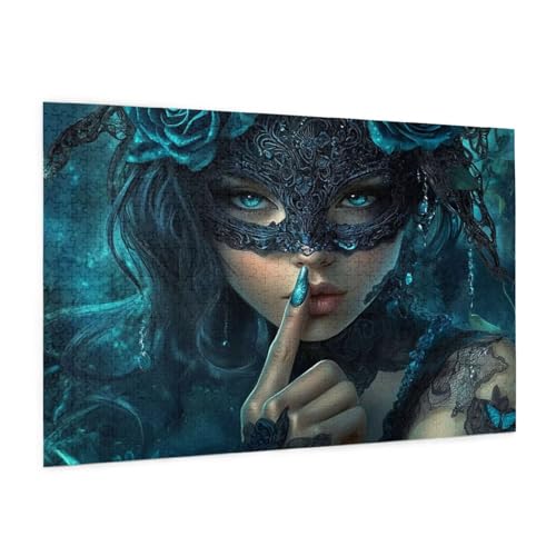 Frau Puzzle 5000 Teile Erwachsene Puzzle Schmetterling Design für Erwachsene und Beginner, HD Farbe HolzPuzzle mit Geschenkbox Verpackung, Zimmer Deko Wohnzimmer, Geschenke für Frauen 100x150cm -z1444 von Guofuos