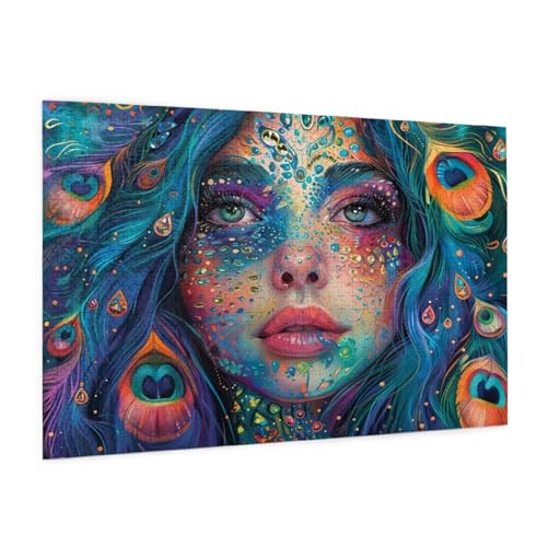 Frau Puzzle 6000 Teile Erwachsene Puzzle Traum Design für Erwachsene und Beginner, HD Farbe HolzPuzzle mit Geschenkbox Verpackung for Zimmer Deko Wohnzimmer, Geschenke für Frauen 100x180cm -z303 von Guofuos