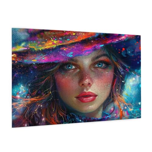 Frau Puzzle 6000 Teile Erwachsene Puzzle Traum Design für Erwachsene und Beginner, HD Farbe HolzPuzzle mit Geschenkbox Verpackung for Zimmer Deko Wohnzimmer, Geschenke für Frauen 100x180cm -z307 von Guofuos