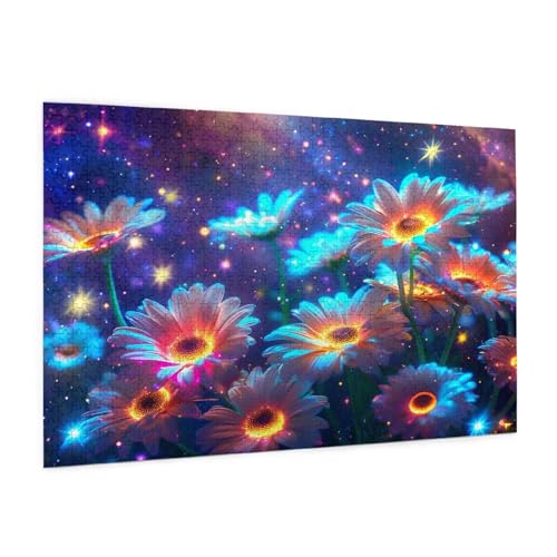 Gänseblümchen Puzzle 1500 Teile Erwachsene Puzzle Traum Design für Erwachsene Beginner, HD Farbe HolzPuzzle mit Geschenkbox Verpackung for Zimmer Deko Wohnzimmer, Geschenke für Frauen 57x87cm -z532 von Guofuos