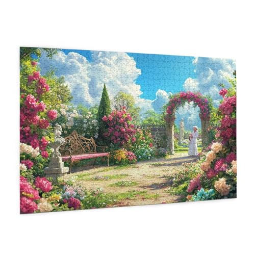 Garten Puzzle 1000 Teile Erwachsene Puzzle Landschaft Design für Erwachsene und Beginner, HD Farbe HolzPuzzle mit Geschenkbox Verpackung for Zimmer Deko Wohnzimmer, Geschenke für Frauen 50x75cm -z210 Garten Puzzle 1000 Teile Erwachsene Puzzle Landschaft Design für Erwachsene und Beginner, HD Farbe HolzPuzzle mit Geschenkbox Verpackung for Zimmer Deko Wohnzimmer, Geschenke für Frauen 50x75cm -z210 von Guofuos