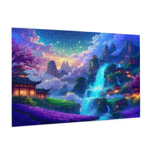 Gebirge Puzzle 1000 Teile Erwachsene Puzzle Landschaft Design für Erwachsene Beginner, HD Farbe HolzPuzzle mit Geschenkbox Verpackung for Zimmer Deko Wohnzimmer, Geschenke für Frauen 50x75cm -z1777 Gebirge Puzzle 1000 Teile Erwachsene Puzzle Landschaft Design für Erwachsene Beginner, HD Farbe HolzPuzzle mit Geschenkbox Verpackung for Zimmer Deko Wohnzimmer, Geschenke für Frauen 50x75cm -z1777 von Guofuos