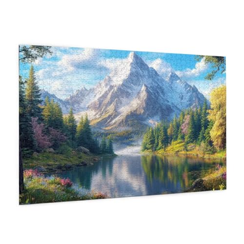 Gebirge Puzzle 2000 Teile Erwachsene Puzzle Landschaft Design für Erwachsene und Beginner, HD Farbe HolzPuzzle mit Geschenkbox Verpackung, Zimmer Deko Wohnzimmer, Geschenke für Frauen 70x100cm -z1780 Gebirge Puzzle 2000 Teile Erwachsene Puzzle Landschaft Design für Erwachsene und Beginner, HD Farbe HolzPuzzle mit Geschenkbox Verpackung, Zimmer Deko Wohnzimmer, Geschenke für Frauen 70x100cm -z1780 von Guofuos