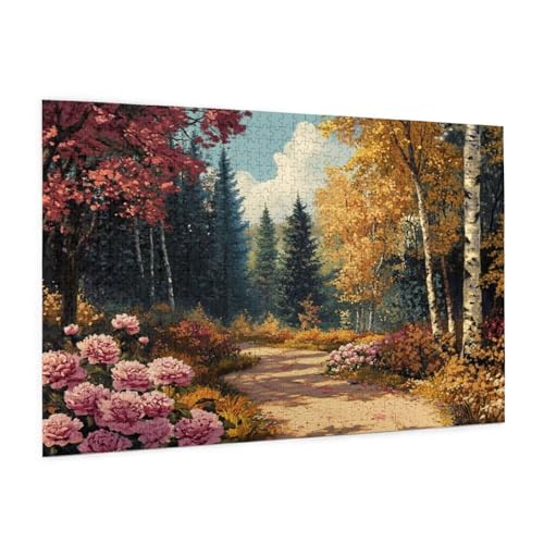 Herbst Puzzle 1000 Teile Erwachsene Puzzle Blume Design für Erwachsene und Beginner, HD Farbe HolzPuzzle mit Geschenkbox Verpackung for Zimmer Deko Wohnzimmer, Geschenke für Frauen 50x75cm -z1552 Herbst Puzzle 1000 Teile Erwachsene Puzzle Blume Design für Erwachsene und Beginner, HD Farbe HolzPuzzle mit Geschenkbox Verpackung for Zimmer Deko Wohnzimmer, Geschenke für Frauen 50x75cm -z1552 von Guofuos
