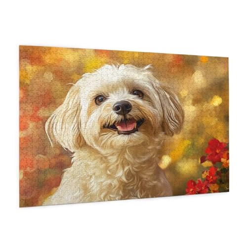 Hund Puzzle 4000 Teile Erwachsene Puzzle Tier Design für Erwachsene und Beginner, HD Farbe HolzPuzzle mit Geschenkbox Verpackung for Zimmer Deko Wohnzimmer, Geschenke für Frauen 87x140cm -z927 von Guofuos