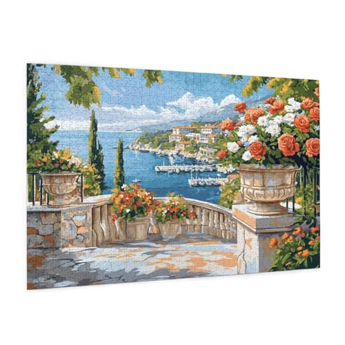 Italien Puzzle 4000 Teile Erwachsene Puzzle Landschaft Design für Erwachsene Beginner, HD Farbe HolzPuzzle mit Geschenkbox Verpackung for Zimmer Deko Wohnzimmer, Geschenke für Frauen 87x140cm -z416 von Guofuos