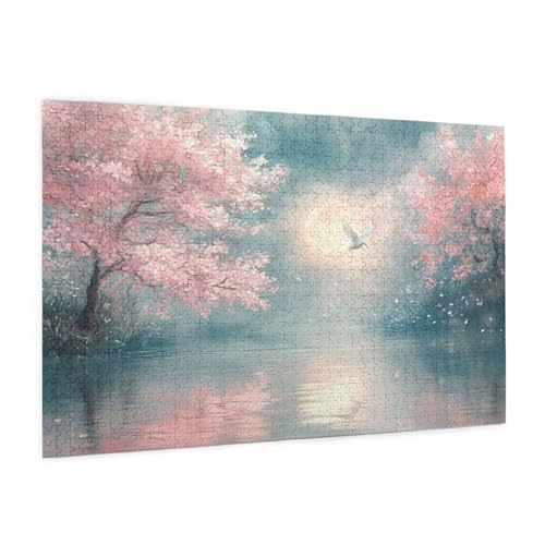 Japan Puzzle 2000 Teile Erwachsene Puzzle Baum Design für Erwachsene und Beginner, HD Farbe HolzPuzzle mit Geschenkbox Verpackung for Zimmer Deko Wohnzimmer, Geschenke für Frauen 70x100cm -z346 von Guofuos