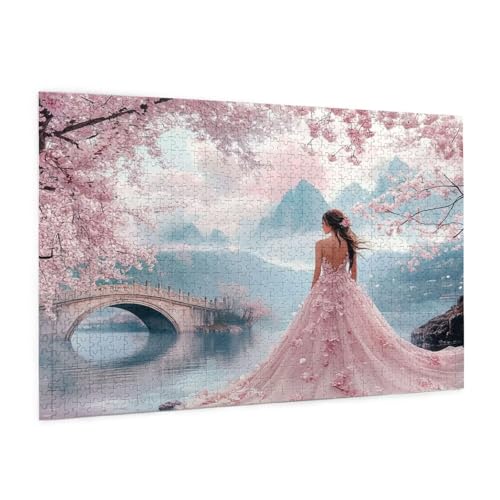 Japan Puzzle 2000 Teile Erwachsene Puzzle Landschaft Design für Erwachsene und Beginner, HD Farbe HolzPuzzle mit Geschenkbox Verpackung for Zimmer Deko Wohnzimmer, Geschenke für Frauen 70x100cm -z327 von Guofuos