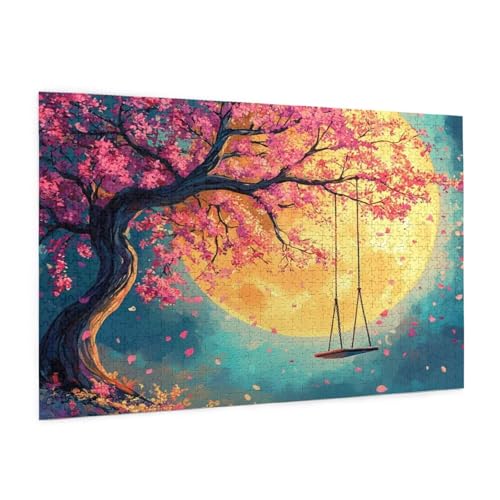 Japan Puzzle 3000 Teile Erwachsene Puzzle Mond Design für Erwachsene und Beginner, HD Farbe HolzPuzzle mit Geschenkbox Verpackung for Zimmer Deko Wohnzimmer, Geschenke für Frauen 80x120cm -z348 von Guofuos