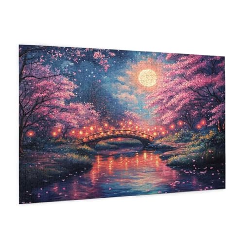 Japan Puzzle 4000 Teile Erwachsene Puzzle Mond Design für Erwachsene und Beginner, HD Farbe HolzPuzzle mit Geschenkbox Verpackung for Zimmer Deko Wohnzimmer, Geschenke für Frauen 87x140cm -z347 von Guofuos