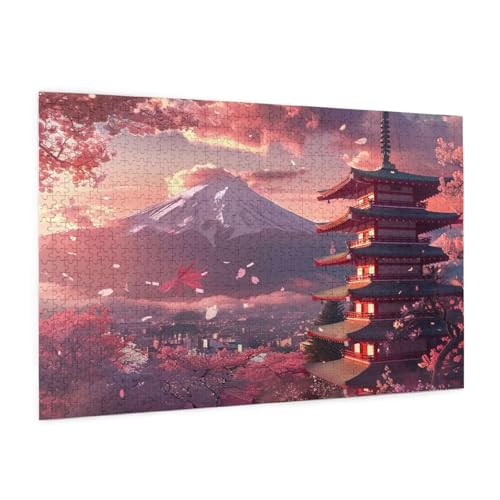 Japan Puzzle 6000 Teile Erwachsene Puzzle Landschaft Design für Erwachsene und Beginner, HD Farbe HolzPuzzle mit Geschenkbox Verpackung for Zimmer Deko Wohnzimmer, Geschenke für Frauen 100x180cm -z343 von Guofuos
