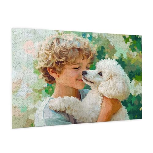 Junge Puzzle 1500 Teile Erwachsene Puzzle Hund Design für Erwachsene und Beginner, HD Farbe HolzPuzzle mit Geschenkbox Verpackung for Zimmer Deko Wohnzimmer, Geschenke für Frauen 57x87cm -z1379 Junge Puzzle 1500 Teile Erwachsene Puzzle Hund Design für Erwachsene und Beginner, HD Farbe HolzPuzzle mit Geschenkbox Verpackung for Zimmer Deko Wohnzimmer, Geschenke für Frauen 57x87cm -z1379 von Guofuos
