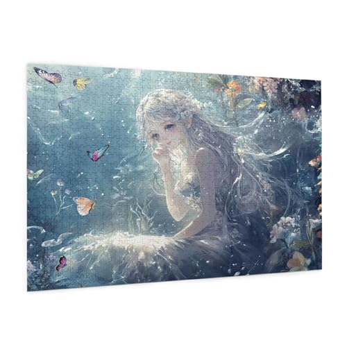 Karikatur Puzzle 1000 Teile Erwachsene Puzzle Frau Design für Erwachsene und Beginner, HD Farbe HolzPuzzle mit Geschenkbox Verpackung for Zimmer Deko Wohnzimmer, Geschenke für Frauen 50x75cm -z603 von Guofuos