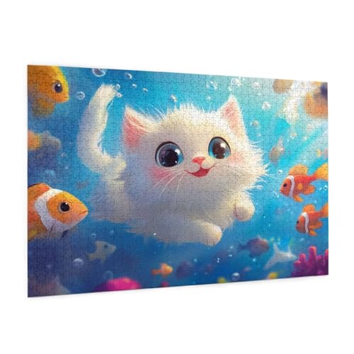 Karikatur Puzzle 1500 Teile Erwachsene Puzzle Katze Design für Erwachsene und Beginner, HD Farbe HolzPuzzle mit Geschenkbox Verpackung for Zimmer Deko Wohnzimmer, Geschenke für Frauen 57x87cm -z589 Karikatur Puzzle 1500 Teile Erwachsene Puzzle Katze Design für Erwachsene und Beginner, HD Farbe HolzPuzzle mit Geschenkbox Verpackung for Zimmer Deko Wohnzimmer, Geschenke für Frauen 57x87cm -z589 von Guofuos
