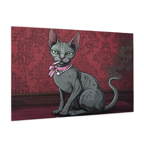 Karikatur Puzzle 1500 Teile Erwachsene Puzzle Katze Design für Erwachsene und Beginner, HD Farbe HolzPuzzle mit Geschenkbox Verpackung for Zimmer Deko Wohnzimmer, Geschenke für Frauen 57x87cm -z593 Karikatur Puzzle 1500 Teile Erwachsene Puzzle Katze Design für Erwachsene und Beginner, HD Farbe HolzPuzzle mit Geschenkbox Verpackung for Zimmer Deko Wohnzimmer, Geschenke für Frauen 57x87cm -z593 von Guofuos