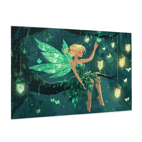 Karikatur Puzzle 3000 Teile Erwachsene Puzzle Elf Design für Erwachsene und Beginner, HD Farbe HolzPuzzle mit Geschenkbox Verpackung for Zimmer Deko Wohnzimmer, Geschenke für Frauen 80x120cm -z588 von Guofuos