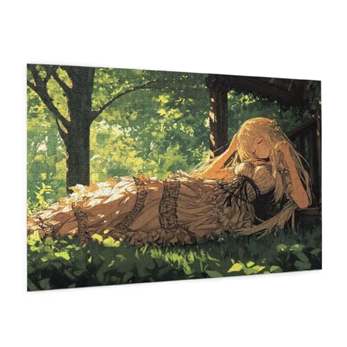 Karikatur Puzzle 3000 Teile Erwachsene Puzzle Frau Design für Erwachsene und Beginner, HD Farbe HolzPuzzle mit Geschenkbox Verpackung for Zimmer Deko Wohnzimmer, Geschenke für Frauen 80x120cm -z594 von Guofuos