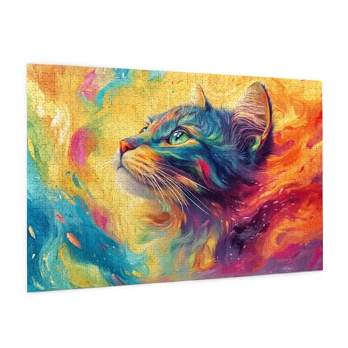 Katze Puzzle 2000 Teile Erwachsene Puzzle Farbe Design für Erwachsene und Beginner, HD Farbe HolzPuzzle mit Geschenkbox Verpackung for Zimmer Deko Wohnzimmer, Geschenke für Frauen 70x100cm -z228 Katze Puzzle 2000 Teile Erwachsene Puzzle Farbe Design für Erwachsene und Beginner, HD Farbe HolzPuzzle mit Geschenkbox Verpackung for Zimmer Deko Wohnzimmer, Geschenke für Frauen 70x100cm -z228 von Guofuos