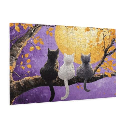 Katze Puzzle 2000 Teile Erwachsene Puzzle Mond Design für Erwachsene und Beginner, HD Farbe HolzPuzzle mit Geschenkbox Verpackung for Zimmer Deko Wohnzimmer, Geschenke für Frauen 70x100cm -z1341 Katze Puzzle 2000 Teile Erwachsene Puzzle Mond Design für Erwachsene und Beginner, HD Farbe HolzPuzzle mit Geschenkbox Verpackung for Zimmer Deko Wohnzimmer, Geschenke für Frauen 70x100cm -z1341 von Guofuos