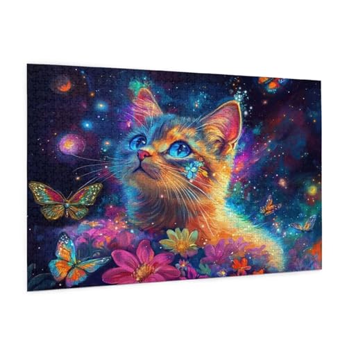 Katze Puzzle 2000 Teile Erwachsene Puzzle Sternenhimmel Design für Erwachsene und Beginner, HD Farbe HolzPuzzle mit Geschenkbox Verpackung, Zimmer Deko Wohnzimmer, Geschenke für Frauen 70x100cm -z1340 Katze Puzzle 2000 Teile Erwachsene Puzzle Sternenhimmel Design für Erwachsene und Beginner, HD Farbe HolzPuzzle mit Geschenkbox Verpackung, Zimmer Deko Wohnzimmer, Geschenke für Frauen 70x100cm -z1340 von Guofuos