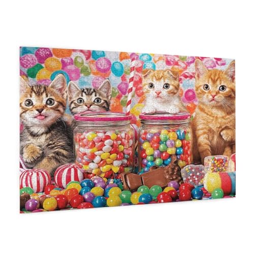 Katze Puzzle 2000 Teile Erwachsene Puzzle Süßigkeiten Design für Erwachsene Beginner, HD Farbe HolzPuzzle mit Geschenkbox Verpackung for Zimmer Deko Wohnzimmer, Geschenke für Frauen 70x100cm -z1339 Katze Puzzle 2000 Teile Erwachsene Puzzle Süßigkeiten Design für Erwachsene Beginner, HD Farbe HolzPuzzle mit Geschenkbox Verpackung for Zimmer Deko Wohnzimmer, Geschenke für Frauen 70x100cm -z1339 von Guofuos