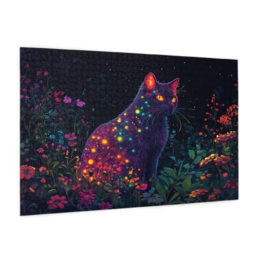 Katze Puzzle 4000 Teile Erwachsene Puzzle Traum Design für Erwachsene und Beginner, HD Farbe HolzPuzzle mit Geschenkbox Verpackung for Zimmer Deko Wohnzimmer, Geschenke für Frauen 87x140cm -z1331 von Guofuos