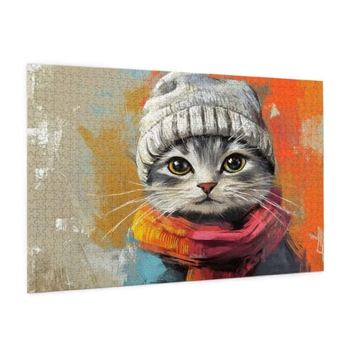 Katze Puzzle 5000 Teile Erwachsene Puzzle Tier Design für Erwachsene und Beginner, HD Farbe HolzPuzzle mit Geschenkbox Verpackung for Zimmer Deko Wohnzimmer, Geschenke für Frauen 100x150cm -z1308 Katze Puzzle 5000 Teile Erwachsene Puzzle Tier Design für Erwachsene und Beginner, HD Farbe HolzPuzzle mit Geschenkbox Verpackung for Zimmer Deko Wohnzimmer, Geschenke für Frauen 100x150cm -z1308 von Guofuos