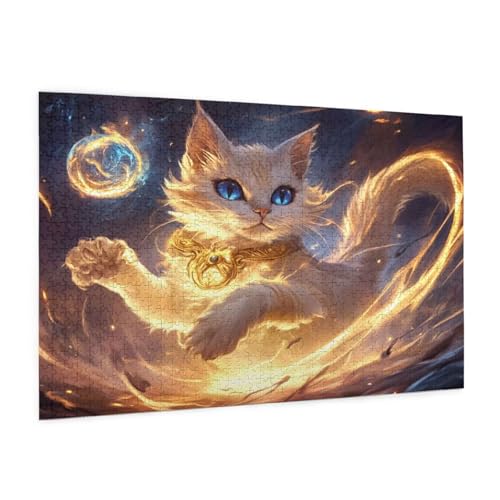 Katze Puzzle 5000 Teile Erwachsene Puzzle Traum Design für Erwachsene und Beginner, HD Farbe HolzPuzzle mit Geschenkbox Verpackung for Zimmer Deko Wohnzimmer, Geschenke für Frauen 100x150cm -z1334 von Guofuos