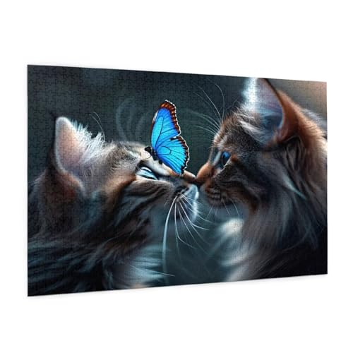 Katze Puzzle 6000 Teile Erwachsene Puzzle Schmetterling Design für Erwachsene Beginner, HD Farbe HolzPuzzle mit Geschenkbox Verpackung, Zimmer Deko Wohnzimmer, Geschenke für Frauen 100x180cm -z1317 Katze Puzzle 6000 Teile Erwachsene Puzzle Schmetterling Design für Erwachsene Beginner, HD Farbe HolzPuzzle mit Geschenkbox Verpackung, Zimmer Deko Wohnzimmer, Geschenke für Frauen 100x180cm -z1317 von Guofuos
